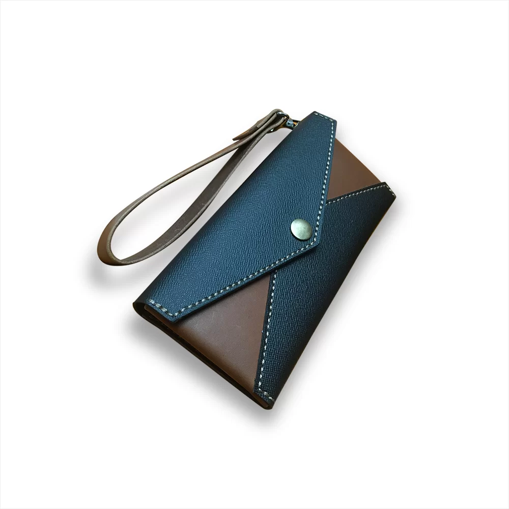 portefeuille pour femmes en cuir véritable, fait main, compact et élégant. Parfait comme cadeau, pour hommes et femmes,