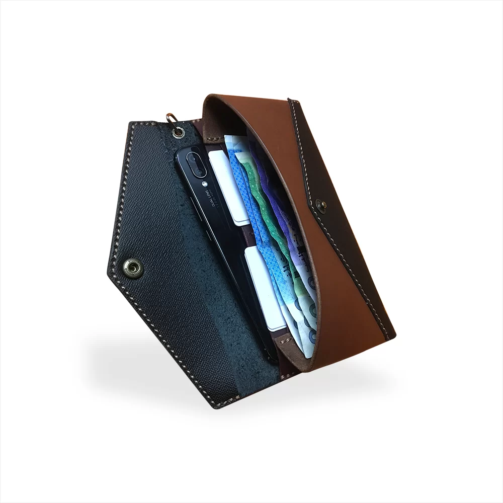 portefeuille pour femmes en cuir véritable, fait main, compact et élégant. Parfait comme cadeau, pour hommes et femmes,