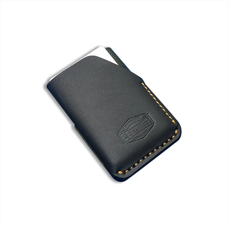 portefeuille minimaliste en cuir "DADES", réalisé 100% à main