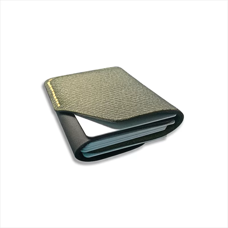 portefeuille minimaliste en cuir "DADES", réalisé 100% à main