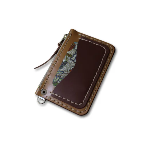 portefeuille en cuir fait main style COMPACT avec Zipper 