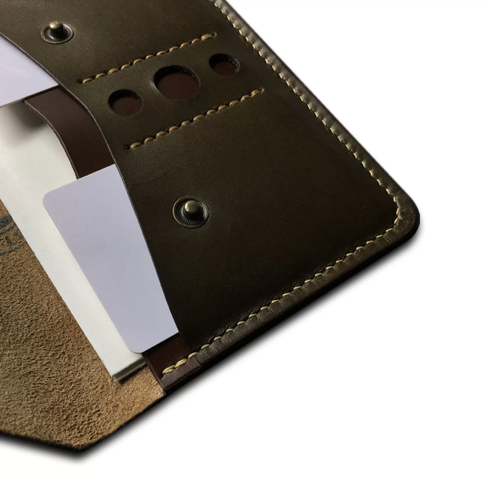 Portefeuille pour papiers de voiture fait main, compact et élégant. Parfait comme cadeau, pour hommes et femmes